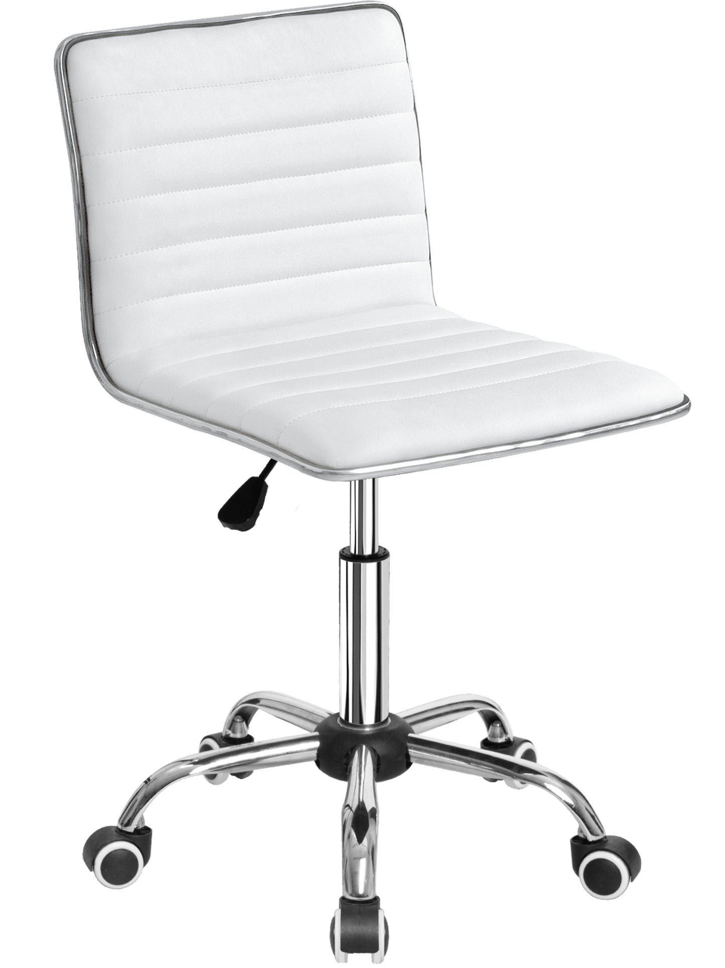 Furmax Mid Back Faux Leather Office Desk Computer Task Chair, with Armless