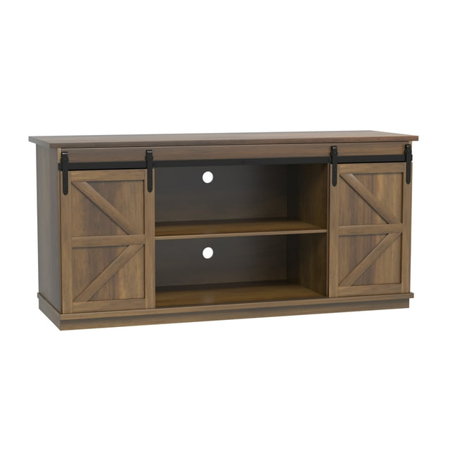 Furmax Modern Farmhouse Barn Door TV Stand for TVs up to 65"