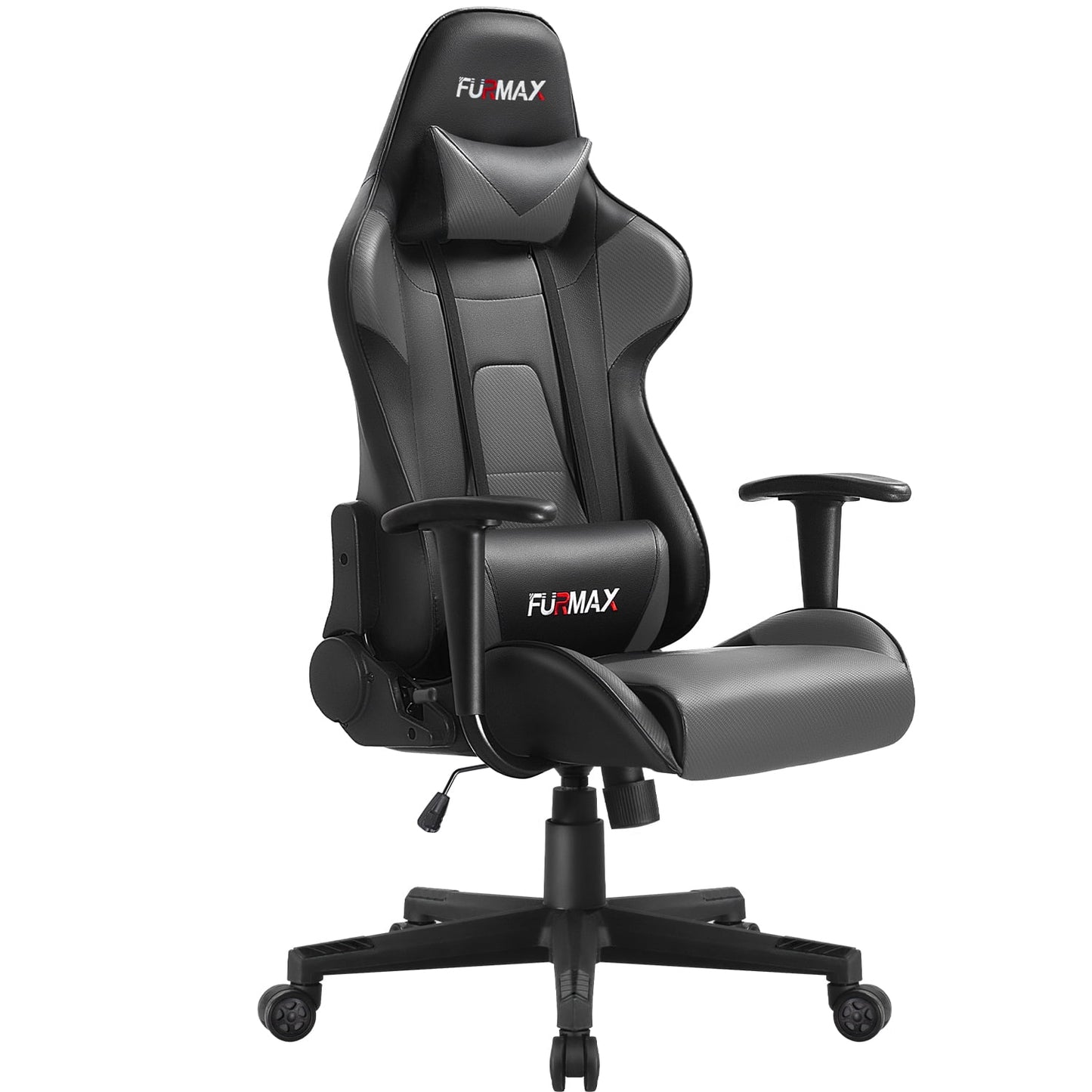 Furmax High-Back Gaming Office Chair Ergonomic Racing Style Adjustable Height Executive Computer Chair with Adjustable Headrest and Lumbar Pillow