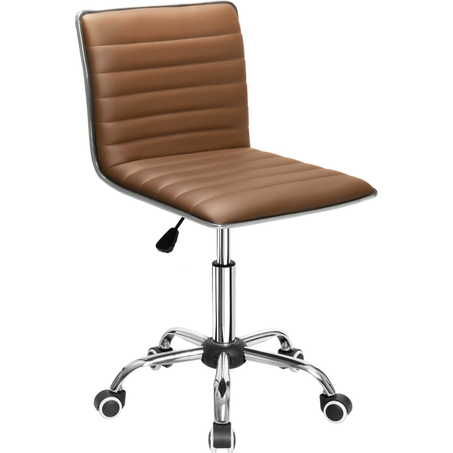 Furmax Mid Back Faux Leather Office Desk Computer Task Chair, with Armless