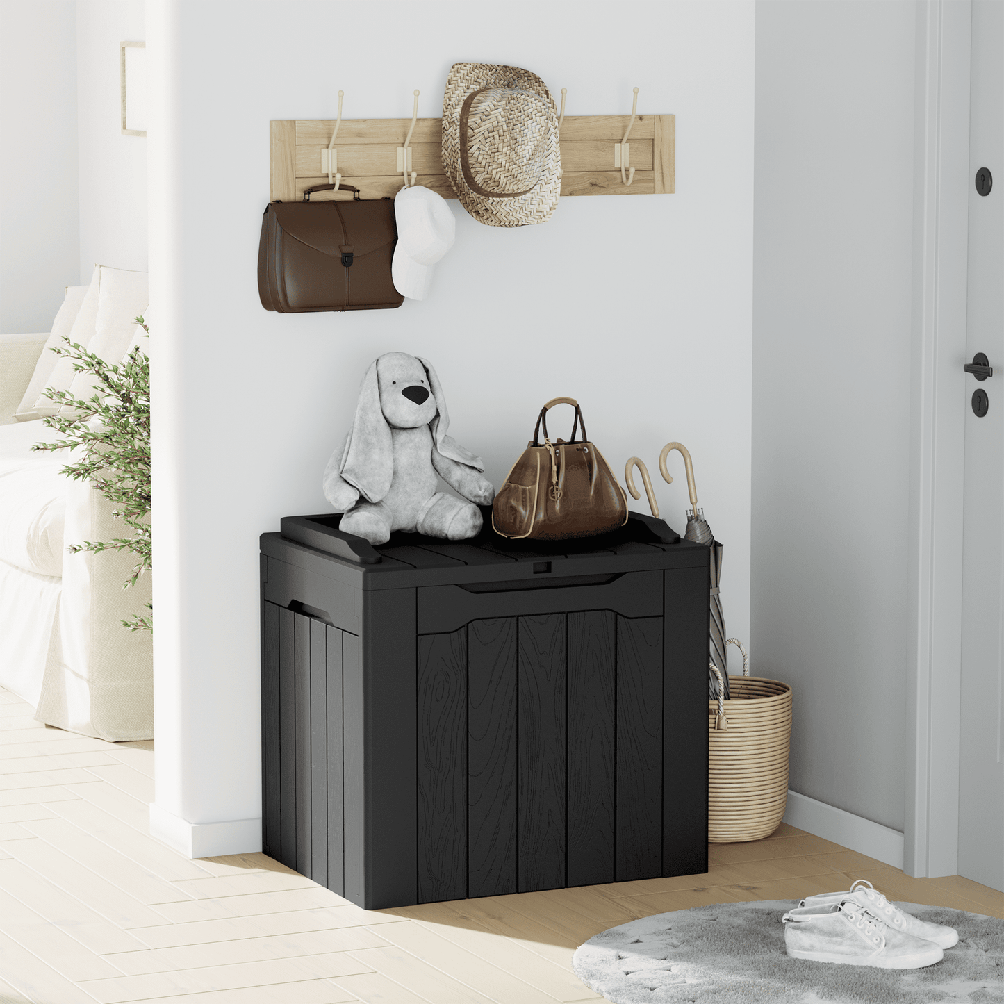 Furmax 31 Gallon Deck Box Outdoor Storage Box Patio Storage Furniture