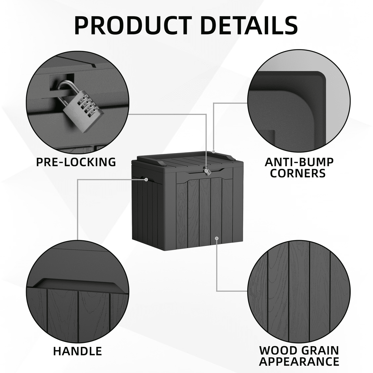 Furmax 31 Gallon Deck Box Outdoor Storage Box Patio Storage Furniture