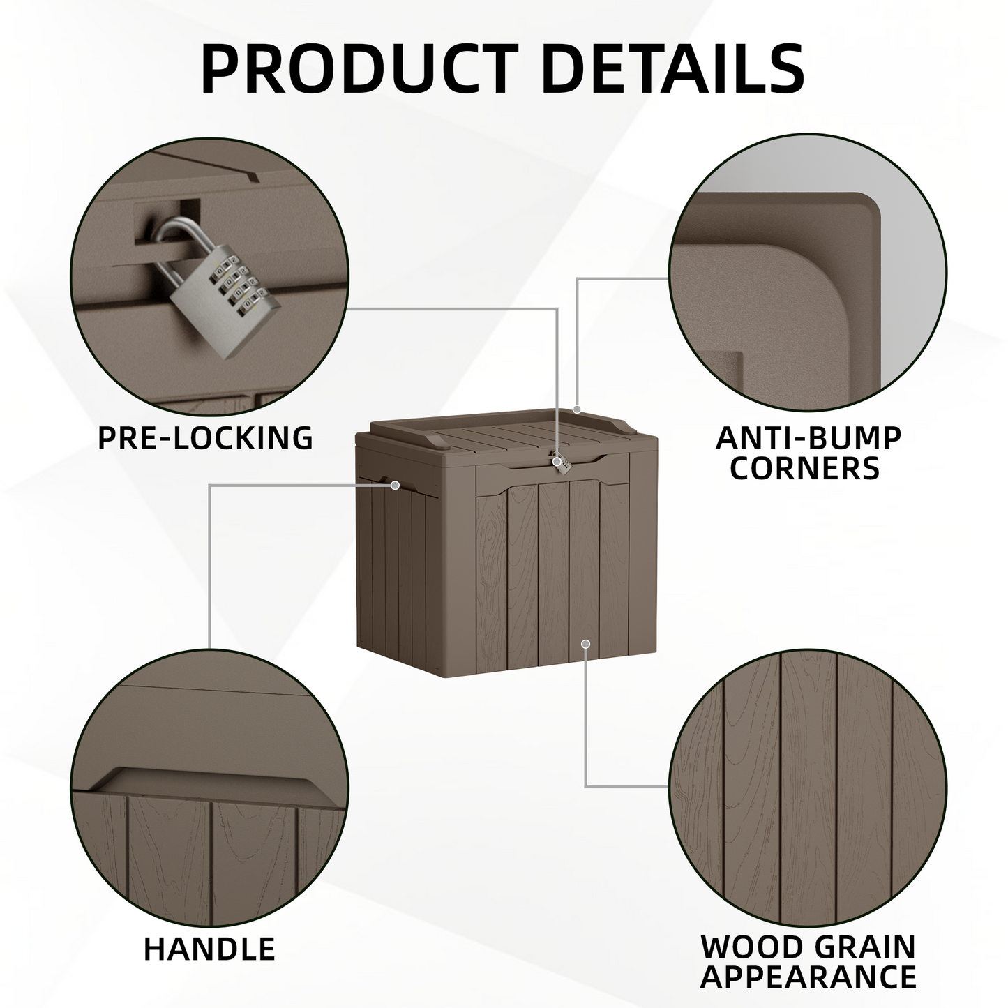 Furmax 31 Gallon Deck Box Outdoor Storage Box Patio Storage Furniture