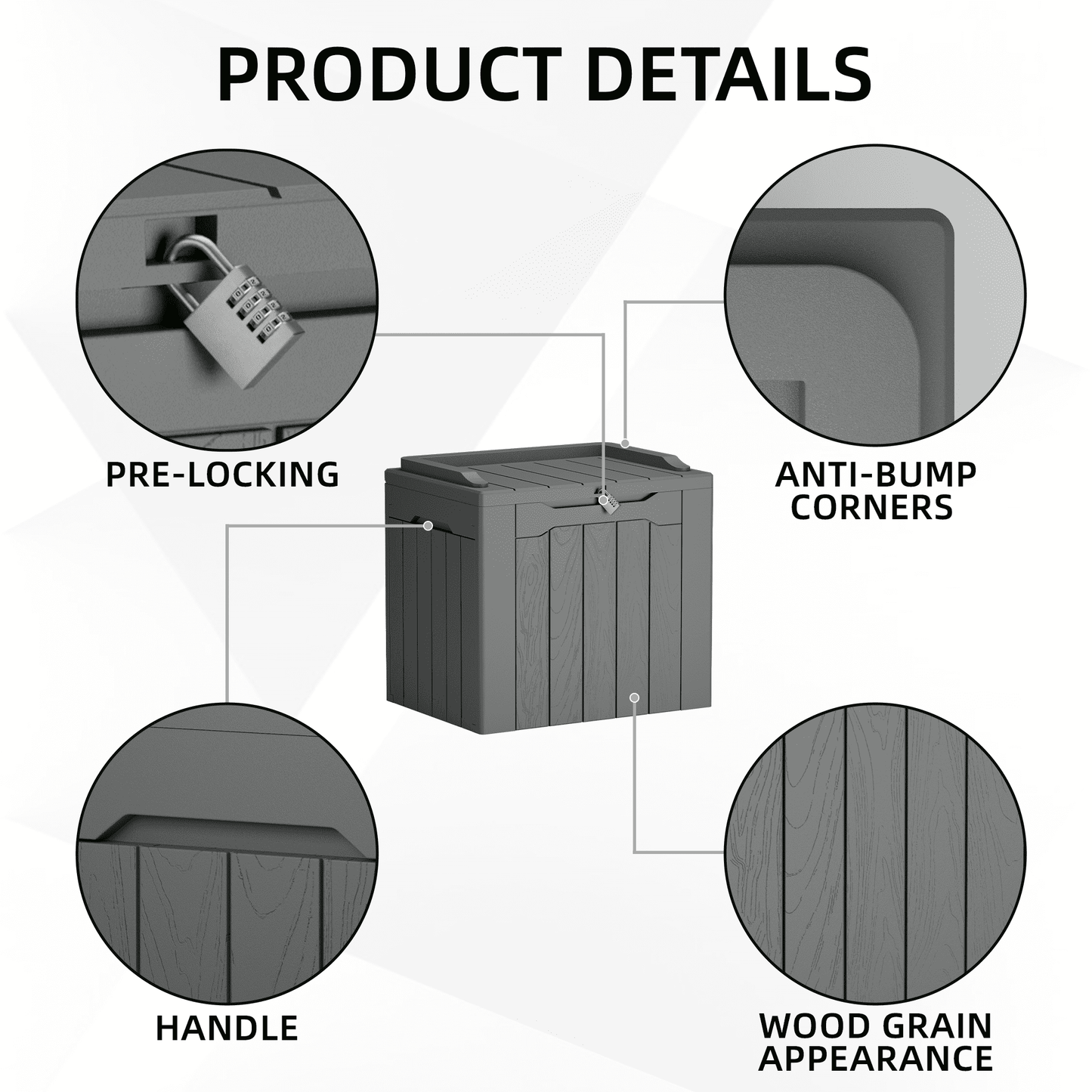 Furmax 31 Gallon Deck Box Outdoor Storage Box Patio Storage Furniture