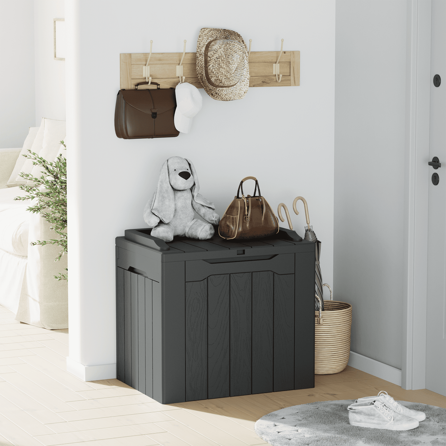 Furmax 31 Gallon Deck Box Outdoor Storage Box Patio Storage Furniture