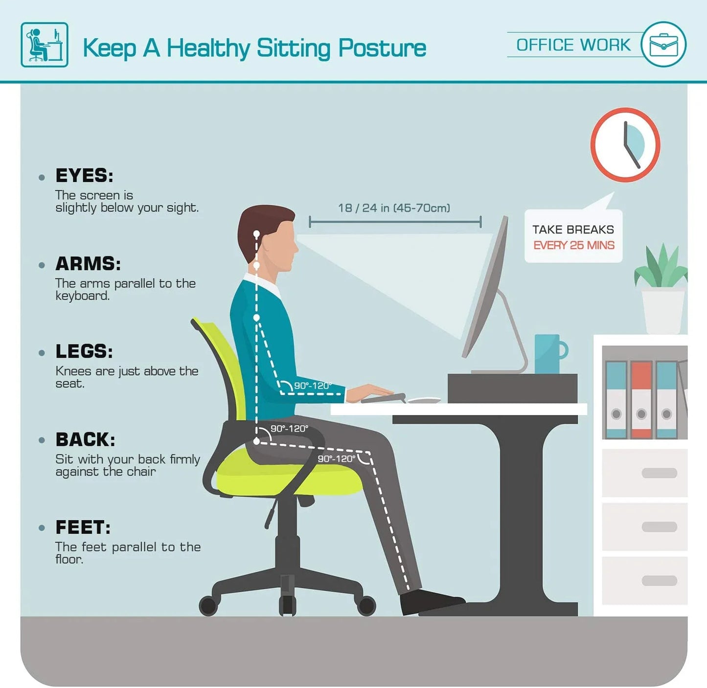 Furmax Mid Back Home Office Chair Mesh Desk Chair Ergonomic Swivel Task Chair with Lumbar Support
