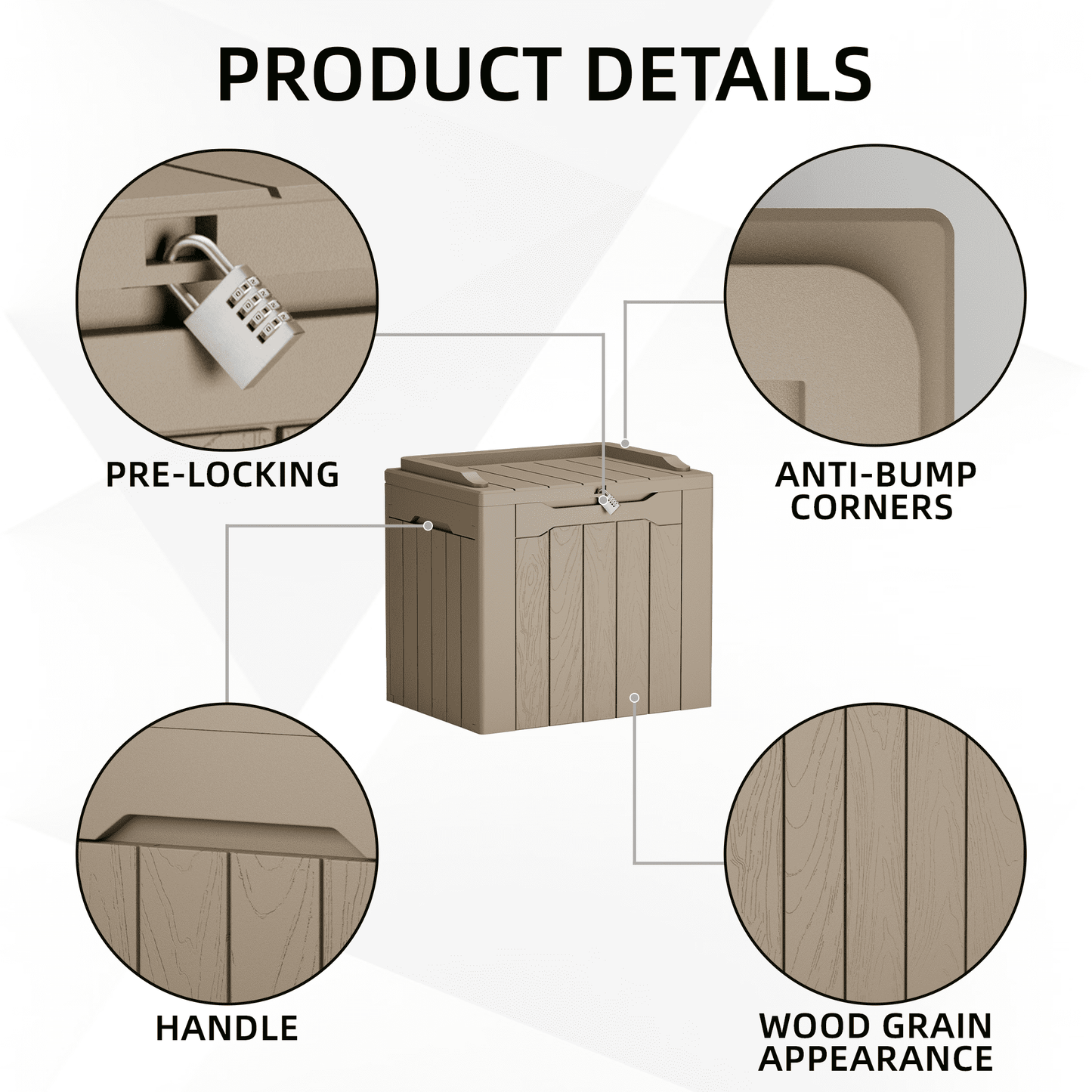 Furmax 31 Gallon Deck Box Outdoor Storage Box Patio Storage Furniture