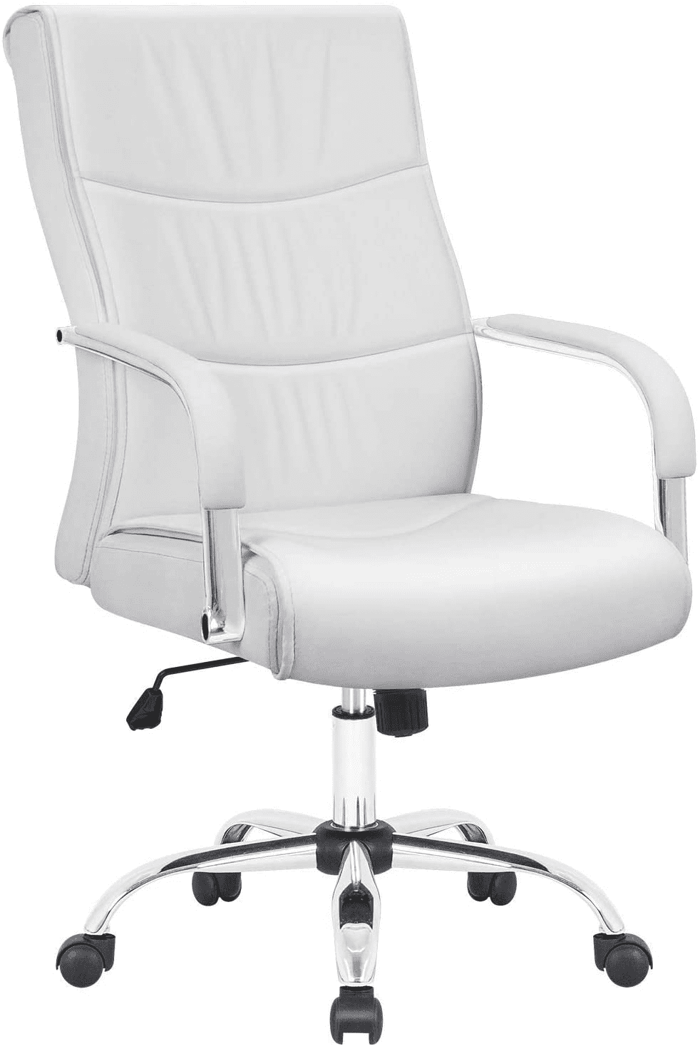 Furmax Office Chair Pu Leather Material Ergonomic 360 Degree Rotatable Waist Support, Leather Wrapped Armrest