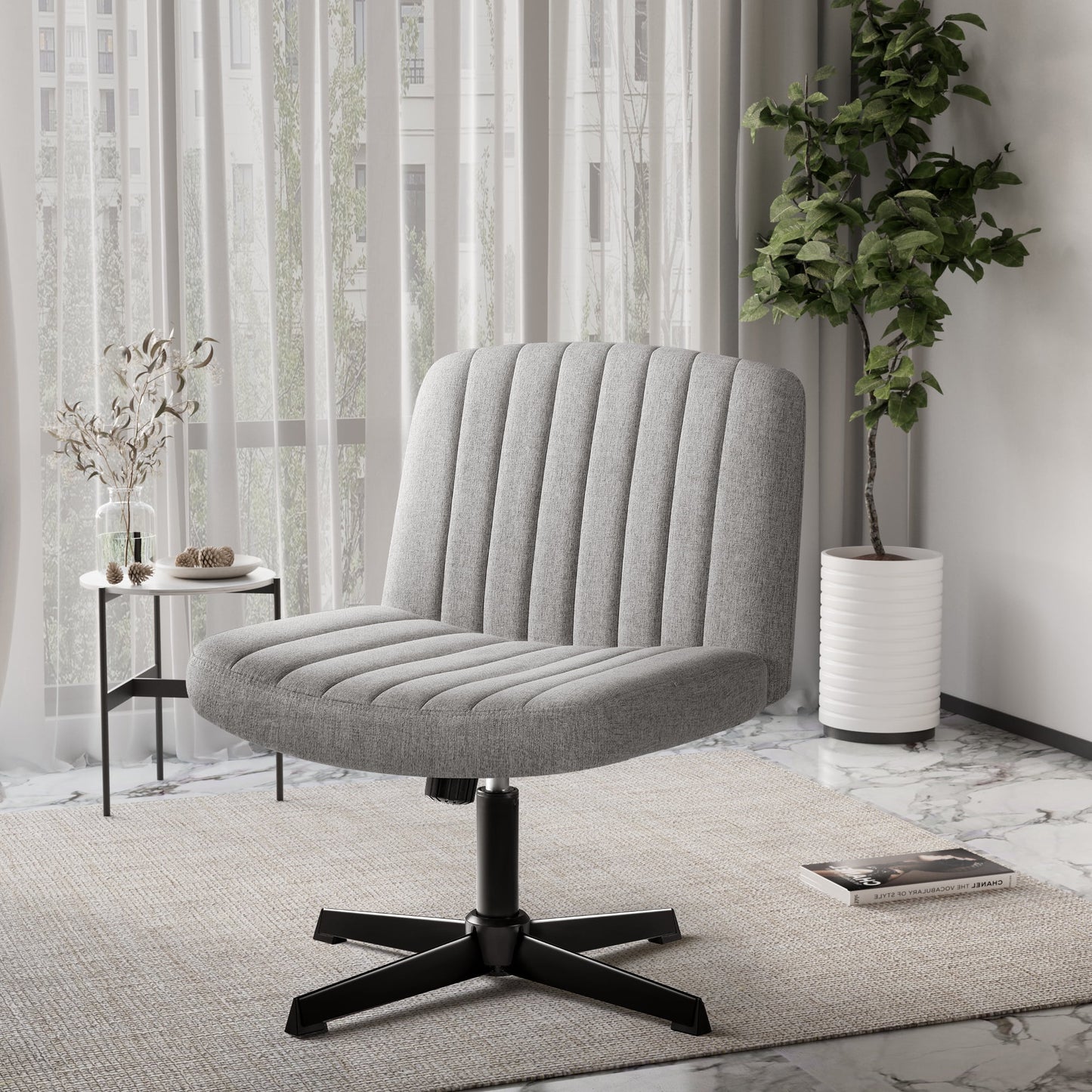 Furmax Modern Padded Office Chair Wide Home Office Desk Chair Height Adjustable Computer Task Chair
