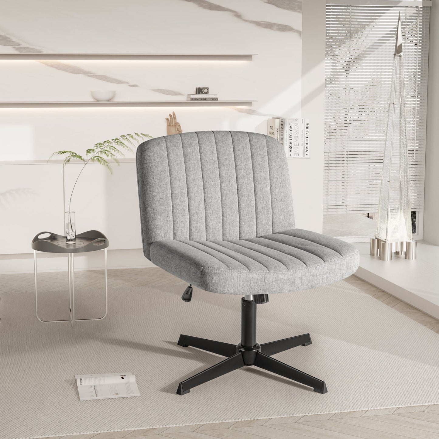 Furmax Modern Padded Office Chair Wide Home Office Desk Chair Height Adjustable Computer Task Chair