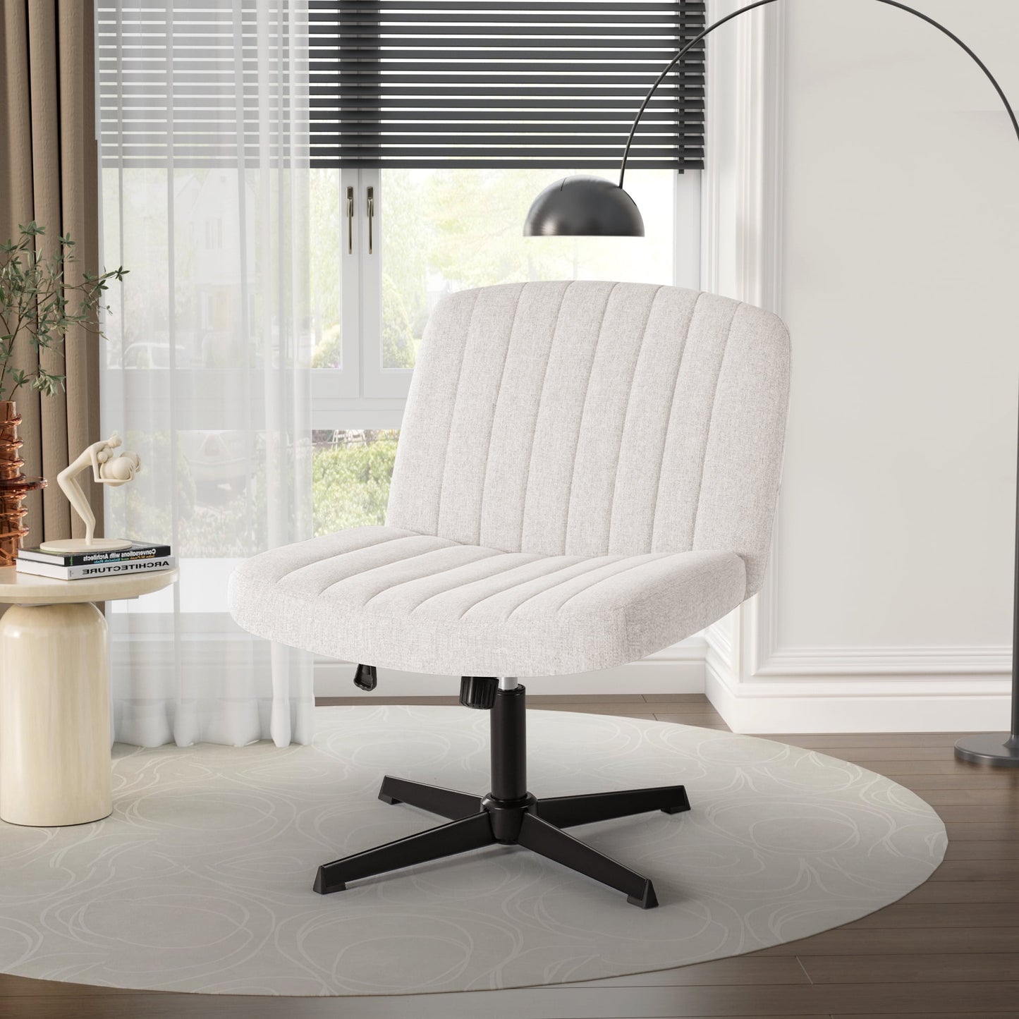 Furmax Modern Padded Office Chair Wide Home Office Desk Chair Height Adjustable Computer Task Chair