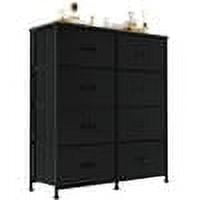 Furmax Fabric Dresser with 8 Drawers Bedroom Furniture Large Dresser Tall Chest of Drawers with Wood Top and Metal Frame for Living Room Closet