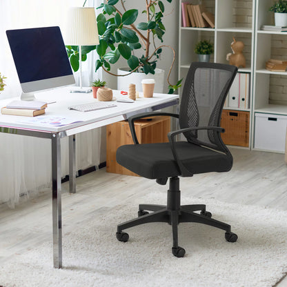 Furmax Manager's Chair with Swivel & Lumbar Support, 265 lb. Capacity, Black