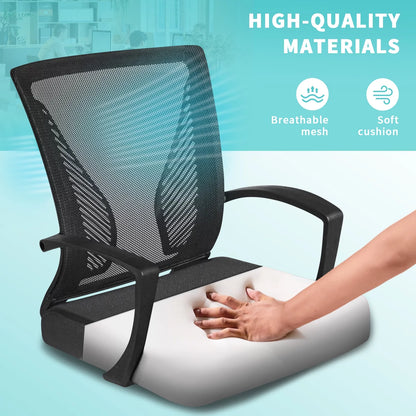 Furmax Manager's Chair with Swivel & Lumbar Support, 265 lb. Capacity, Black