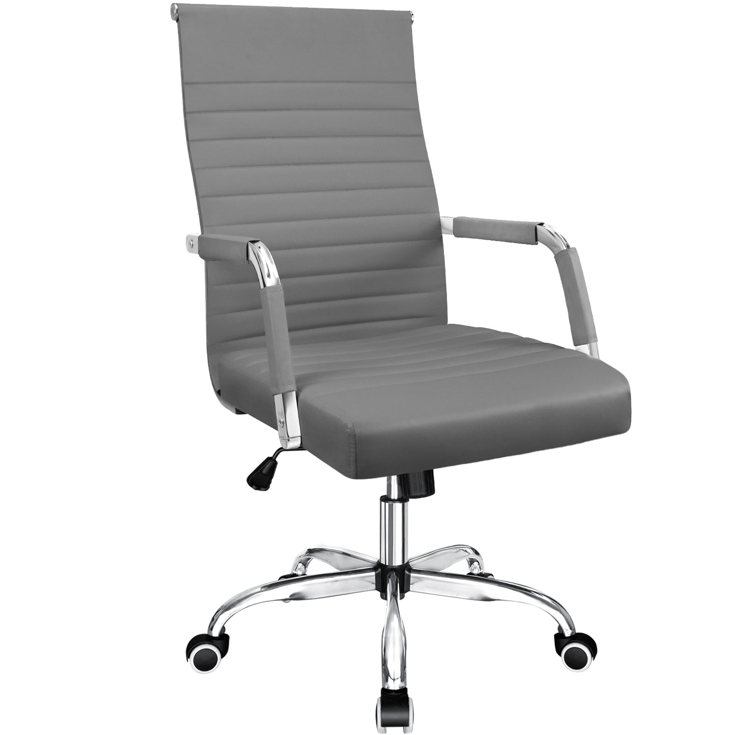 Furmax Ribbed Executive Chair with Swivel & Lumbar Support, 280 lb. Capacity