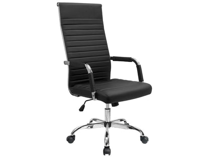Furmax Faux Leather Office Chair with Lumbar Support and Armrest, High-Back Swivel Conference Chair