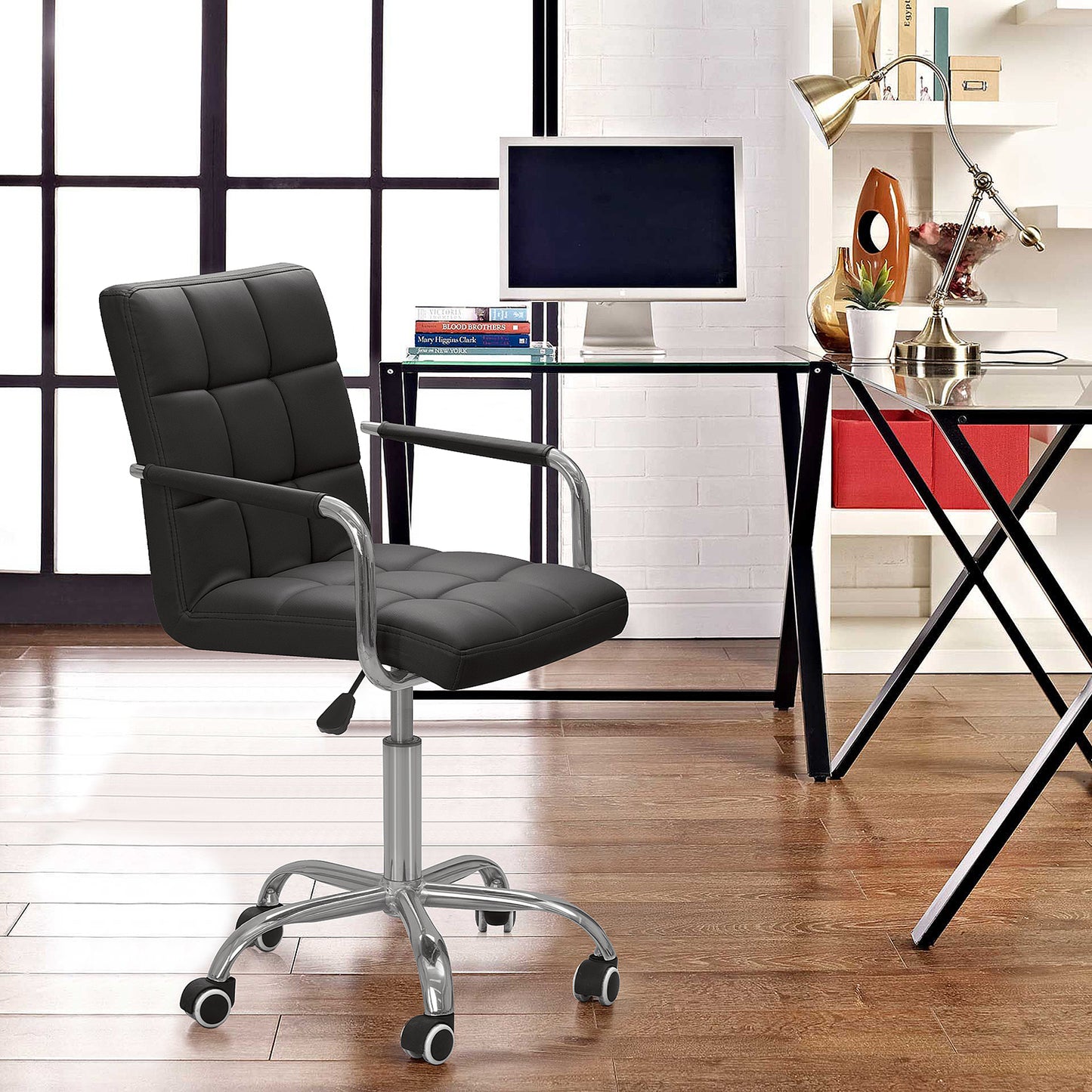 Furmax Task Chair with Swivel & Adjustable Height, 260 lb. Capacity