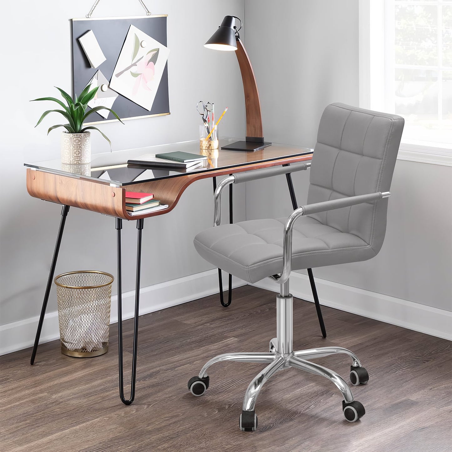 Furmax Task Chair with Swivel & Adjustable Height, 260 lb. Capacity