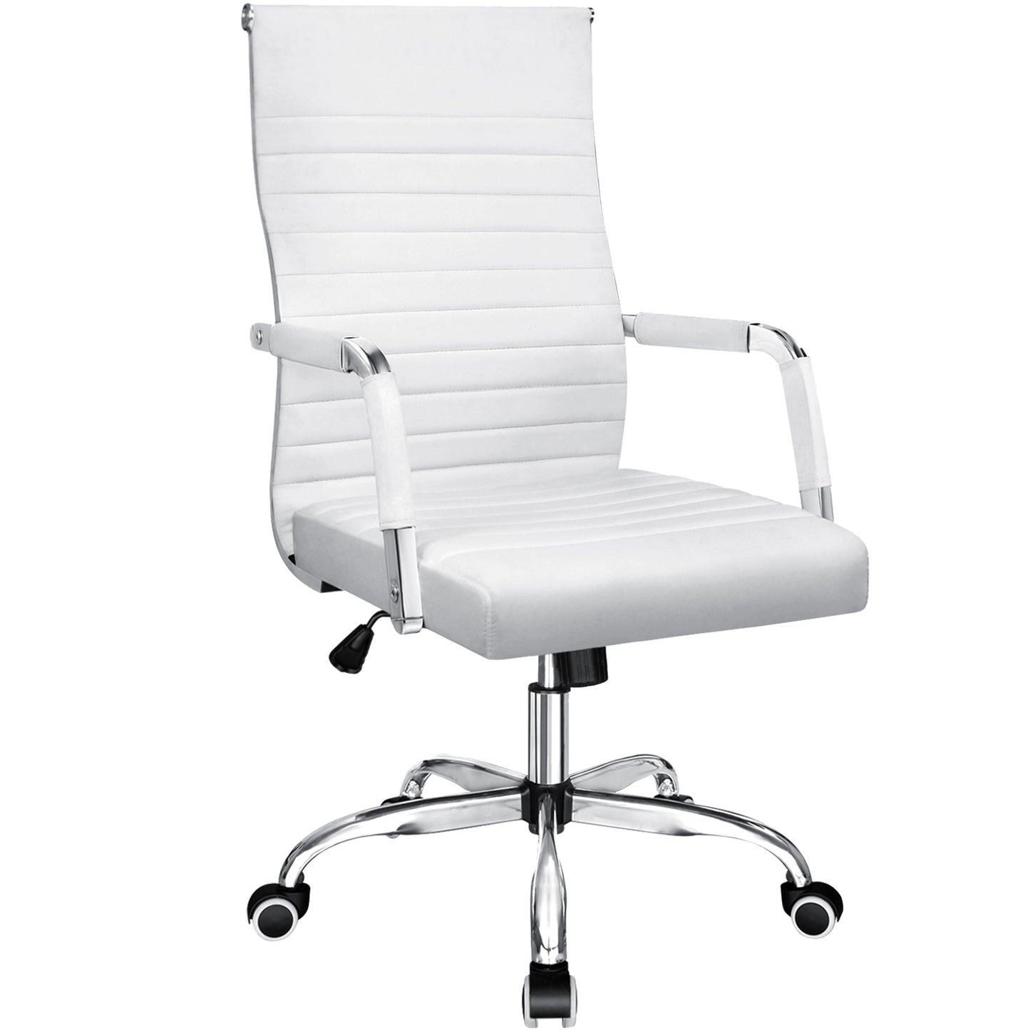 Furmax Ribbed Executive Chair with Swivel & Lumbar Support, 280 lb. Capacity