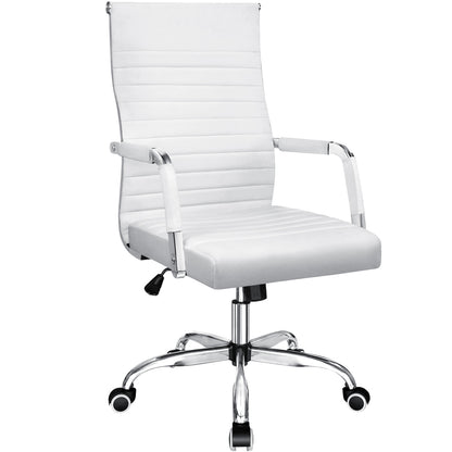 Furmax Ribbed Executive Chair with Swivel & Lumbar Support, 280 lb. Capacity