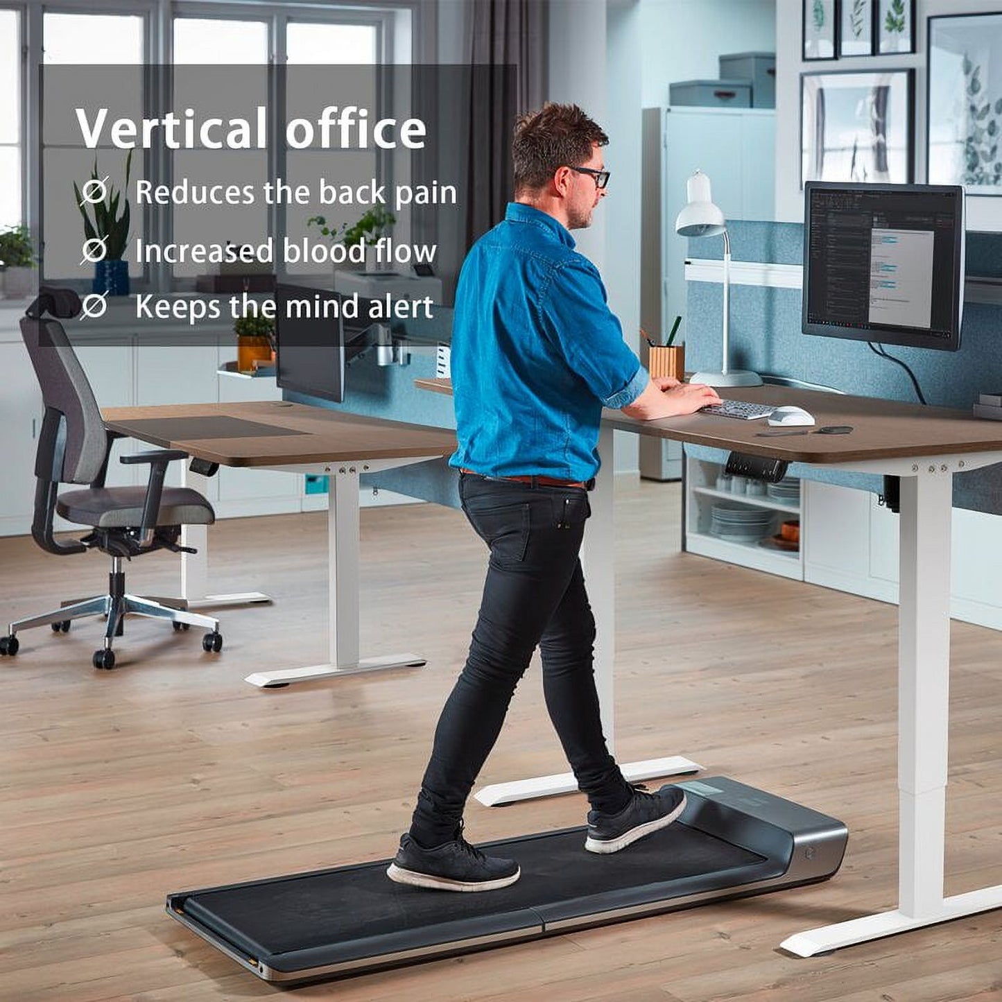 Furmax 55Inch Electric Standing Desk Height Adjustable Desk Sit Stand Office Desk workstation