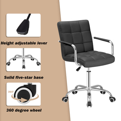 Furmax Task Chair with Swivel & Adjustable Height, 260 lb. Capacity