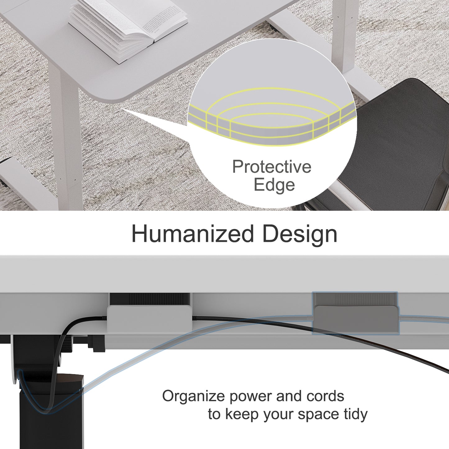 Furmax  Home Office Electric Height Adjustable Standing Desk