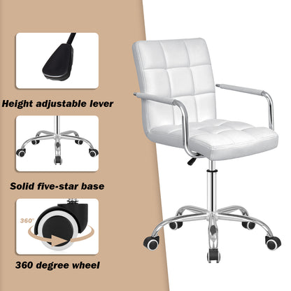 Furmax Task Chair with Swivel & Adjustable Height, 260 lb. Capacity