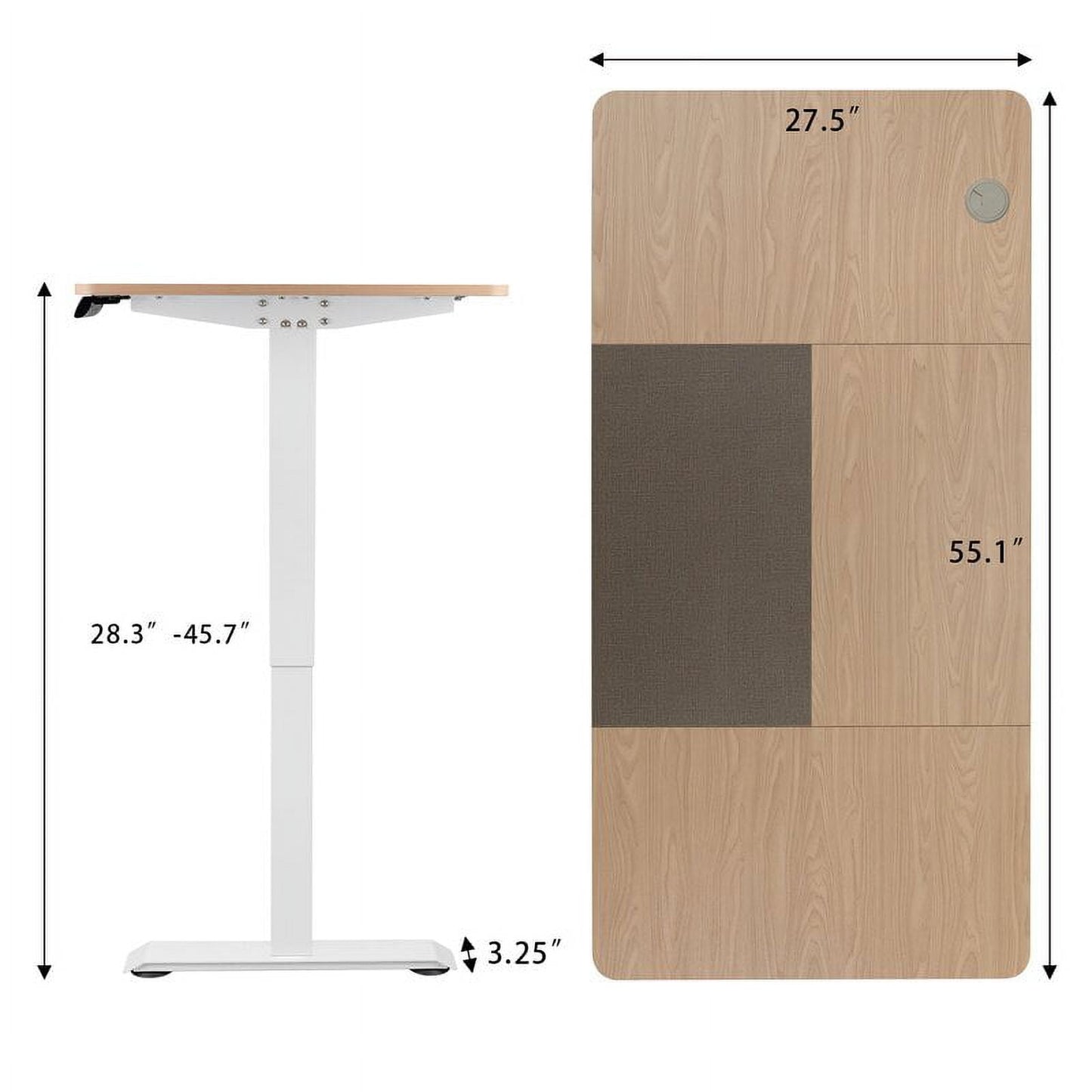 Furmax 55Inch Electric Standing Desk Height Adjustable Desk Sit Stand Office Desk workstation