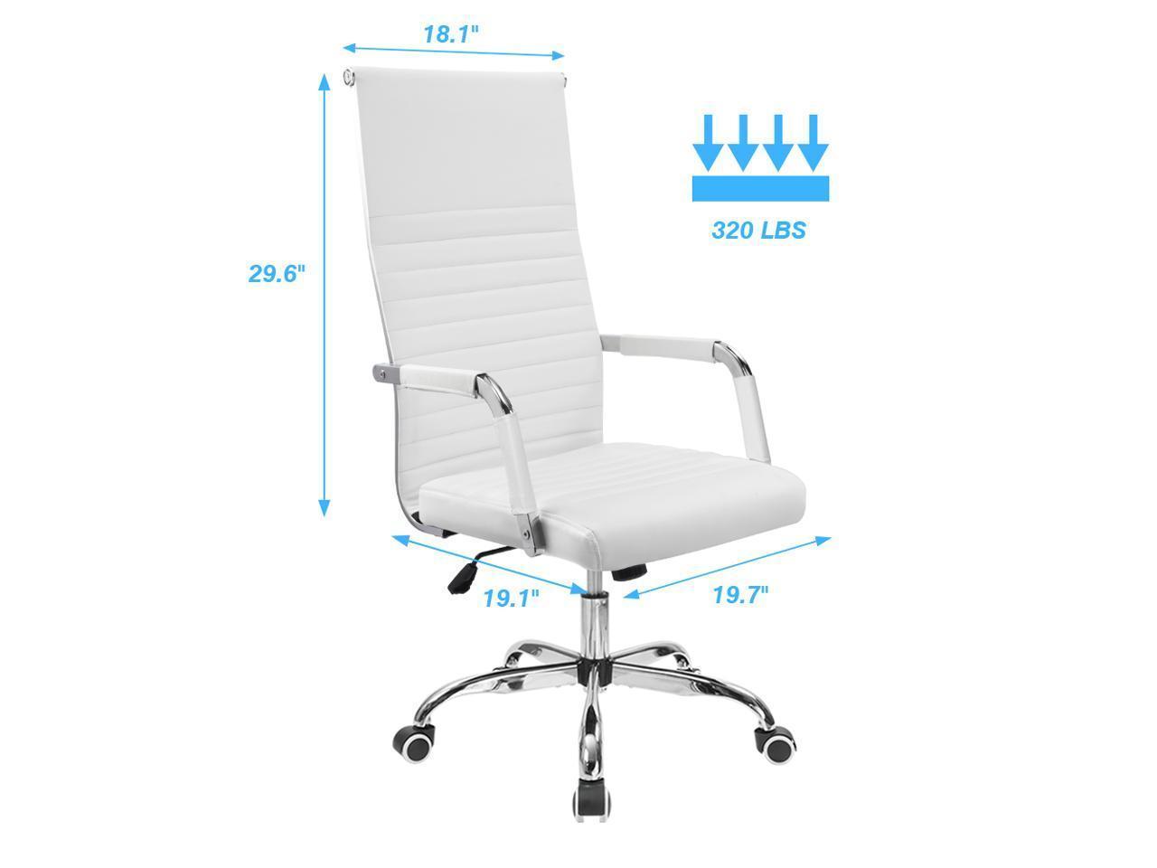 Furmax Faux Leather Office Chair with Lumbar Support and Armrest, High-Back Swivel Conference Chair