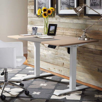Furmax 55Inch Electric Standing Desk Height Adjustable Desk Sit Stand Office Desk workstation