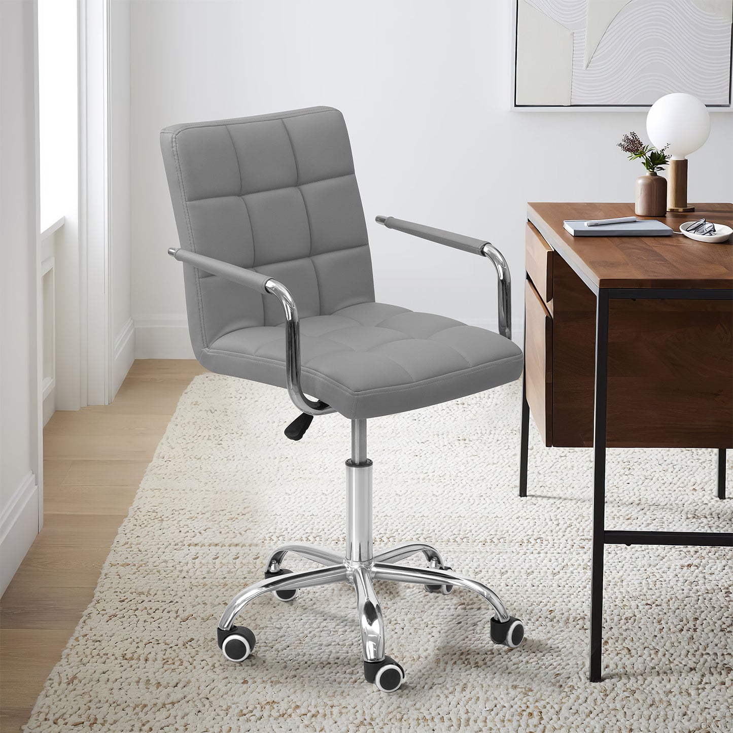 Furmax Task Chair with Swivel & Adjustable Height, 260 lb. Capacity