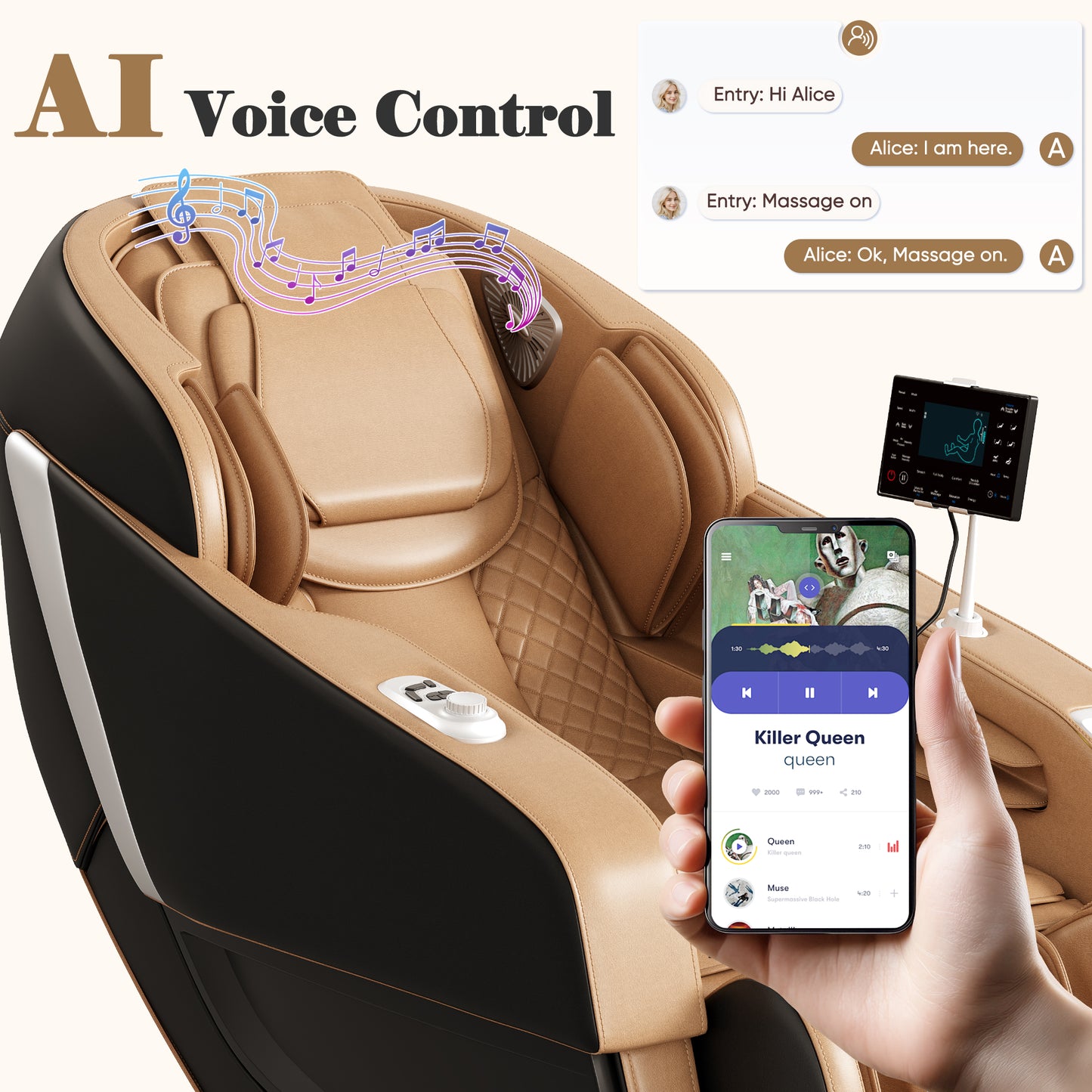 Furmax 2025 Full Body Massage Chair Zero Gravity Chair with SL-Track Shiatsu Massage Recliner with Body Scan AI Control & Heating