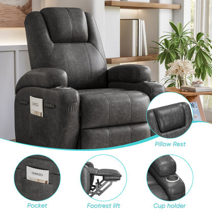 Furmax Power Lift Leathaire Fabric Recliner Chair Massage Recliner Sofa for Bedroom