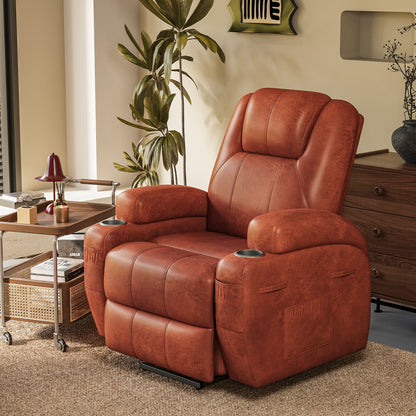 Furmax Power Lift Leathaire Fabric Recliner Chair Massage Recliner Sofa for Bedroom