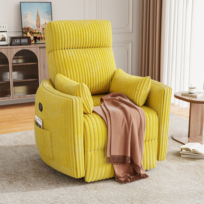 Furmax 360° Swivel Recliner Power Massage Rocker Chair Adult Glider Rocker with 2 Comfy Pillows for Nursery
