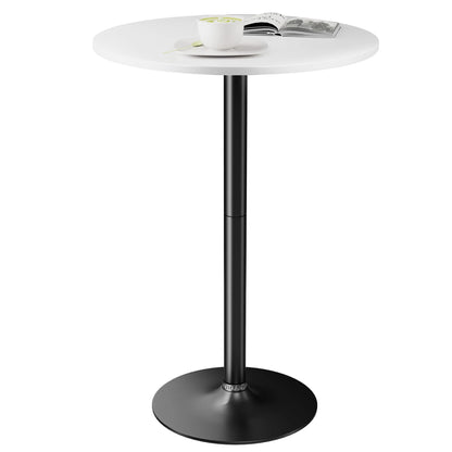 Furmax 1 Piece Round 23.85”Pub Dining Table Black, Bar Table for Kitchen, Bar & Living Room