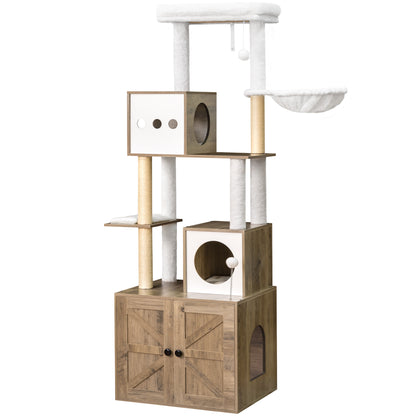 FURMAX Cat Tree for All Indoor Cats Large Cat Tower Condo with Sisal Scratching Post