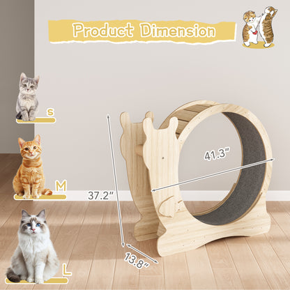 Furmax Cat Indoor Exercise Wheel Cat Running Wheel with Carpeted Runway