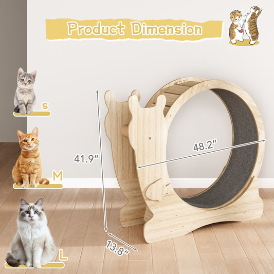 Furmax Cat Indoor Exercise Wheel Cat Running Wheel with Carpeted Runway