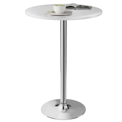 Furmax 1 Piece Round 23.85”Pub Dining Table Black, Bar Table for Kitchen, Bar & Living Room