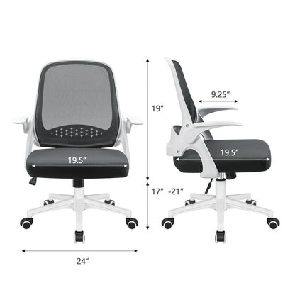 Furmax Home Office Chair Mesh Computer Chair Ergonomic Task Desk Chairs with Flip-up Arms and Adjustable Height