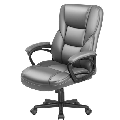 Furmax High-back Executive Office Chair With Lumbar Support Height Adjustable Swivel Seat PU Leather