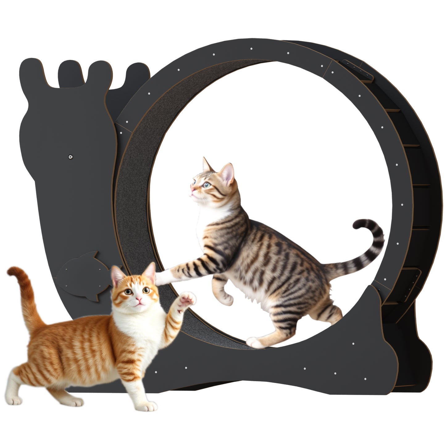 Furmax Cat Indoor Exercise Wheel Cat Running Wheel with Carpeted Runway