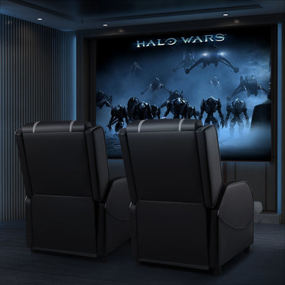 Furmax RGB LED Lights Gaming Massage Recliner Chair Racing Style Single Living Room Sofa Ergonomic Home Theater Seating with Massage Lumbar Support