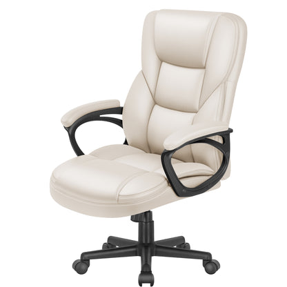 Furmax High-back Executive Office Chair With Lumbar Support Height Adjustable Swivel Seat PU Leather
