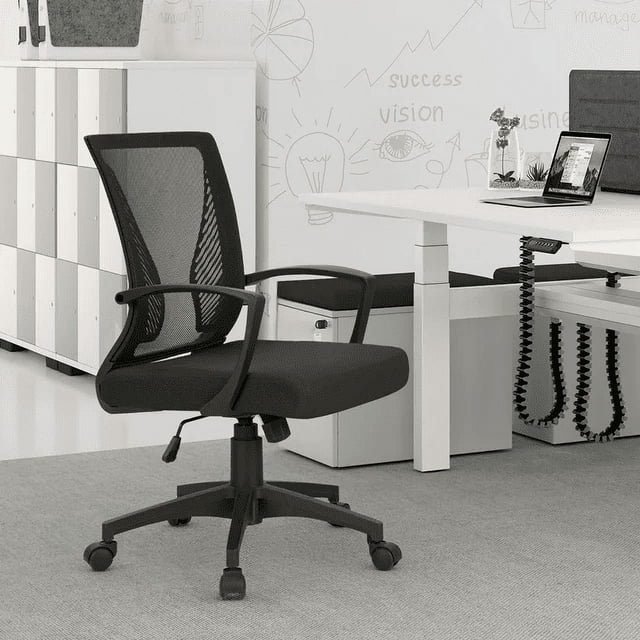 Furmax Manager's Chair with Swivel & Lumbar Support, 265 lb. Capacity, Black