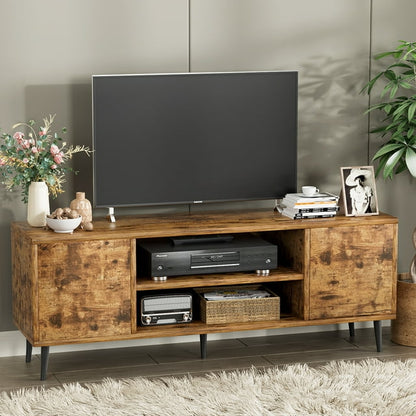 Furmax Mid-Century 2-Door TV Stand for TVs up to 65",