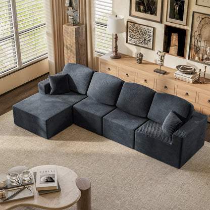 Furmax Modular Sectional Sofa – Tool-Free Assembly Multi-Seat Sofa Set for Living Room, Boneless Design Furniture