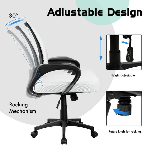 Furmax Manager's Chair with Swivel & Lumbar Support, 250 lb. Capacity